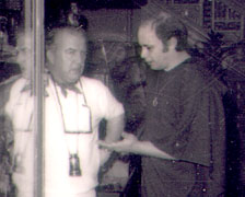 Photo of E.J. Gold on set with Joseph Pevney