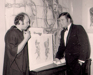 Photo taken of E.J. Gold drawing used on movie set